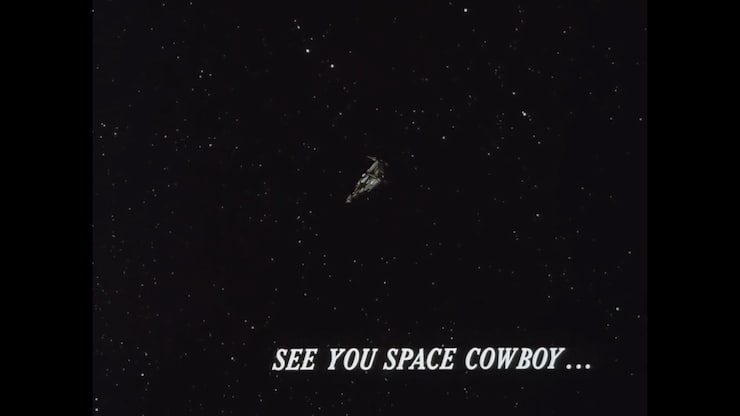 A frame from Cowboy Bebop's Asteroid Blues episode